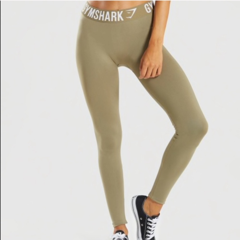 GYMSHARK KHAKI/WHITE LEGGING